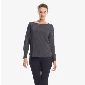 mM lafleur xL Rampling top in navy/white stripe